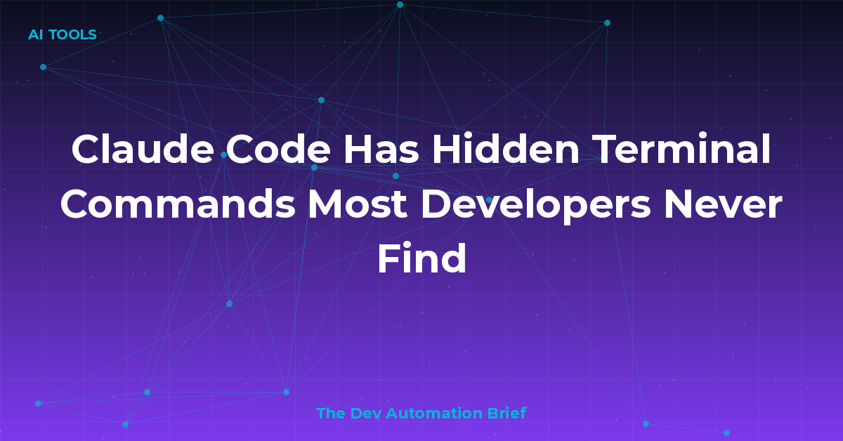 Claude Code Has Hidden Terminal Commands Most Developers Never Find