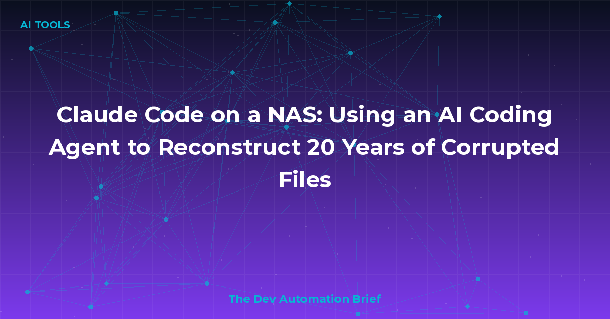 Claude Code on a NAS: Using an AI Coding Agent to Reconstruct 20 Years of Corrupted Files