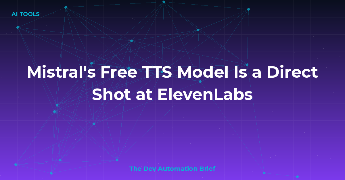 Mistral's Free TTS Model Is a Direct Shot at ElevenLabs