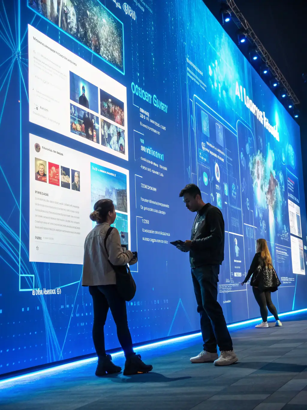 A visually appealing graphic illustrating the process of AImpress's AI-powered content creation, from initial data analysis to final content delivery, highlighting the efficiency and precision of the process.